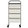 Portable storage cart with 4 white plastic drawers by vidaXL, Cargo forklifts - Ref: Foro24-320399, Price: 58,94 €, Discount: %