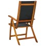 Folding garden chairs 4 pcs solid acacia wood textilene by , Garden chairs - Ref: Foro24-3120454, Price: 298,39 €, Discount: %