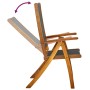 Folding garden chairs 4 pcs solid acacia wood textilene by , Garden chairs - Ref: Foro24-3120454, Price: 298,39 €, Discount: %