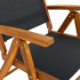 Folding garden chairs 4 pcs solid acacia wood textilene by , Garden chairs - Ref: Foro24-3120454, Price: 298,39 €, Discount: %