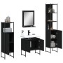 Black engineered wood 4-piece bathroom furniture set by , Bathroom furniture - Ref: Foro24-3214354, Price: 257,86 €, Discount: %