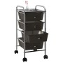 Carrito de almacenaje portátil 4 cajones plástico negro de vidaXL, Carretillas de carga - Ref: Foro24-320398, Precio: 51,22 €...