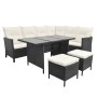 4-piece garden furniture set with black synthetic rattan cushions by , Garden sets - Ref: Foro24-43106, Price: 555,32 €, Disc...