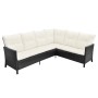 Set de muebles de jardín 4 pzas y cojines ratán sintético negro de , Conjuntos de jardín - Ref: Foro24-43106, Precio: 555,32 ...