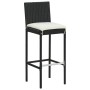 High garden stools with 4 black synthetic rattan cushions by , Garden chairs - Ref: Foro24-316670, Price: 321,81 €, Discount: %