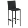 High garden stools with 4 black synthetic rattan cushions by , Garden chairs - Ref: Foro24-316670, Price: 321,81 €, Discount: %