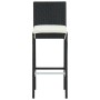 High garden stools with 4 black synthetic rattan cushions by , Garden chairs - Ref: Foro24-316670, Price: 321,81 €, Discount: %