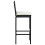 High garden stools with 4 black synthetic rattan cushions by , Garden chairs - Ref: Foro24-316670, Price: 321,81 €, Discount: %