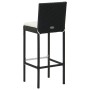 High garden stools with 4 black synthetic rattan cushions by , Garden chairs - Ref: Foro24-316670, Price: 321,81 €, Discount: %