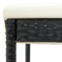 High garden stools with 4 black synthetic rattan cushions by , Garden chairs - Ref: Foro24-316670, Price: 321,81 €, Discount: %