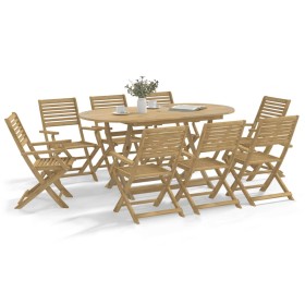 9-teiliges Massivholz-Gartenspeiseset aus Akazienholz von , Gartensets - Ref: Foro24-3295004, Preis: 473,65 €, Rabatt: %