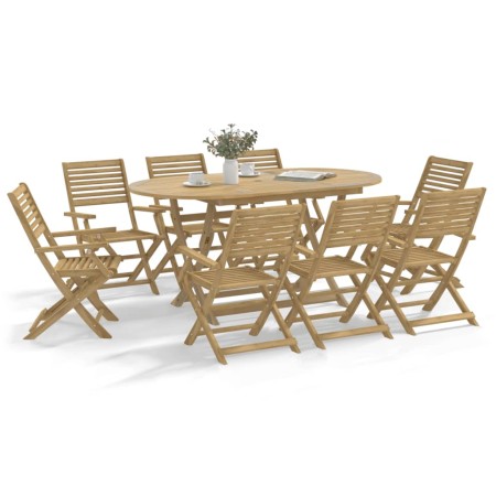 9-piece solid acacia wood garden dining set by , Garden sets - Ref: Foro24-3295004, Price: 474,39 €, Discount: %