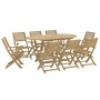 9-piece solid acacia wood garden dining set by , Garden sets - Ref: Foro24-3295004, Price: 474,39 €, Discount: %