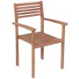 Garden chairs 4 pcs solid teak wood with red cushions by , Garden chairs - Ref: Foro24-3062295, Price: 336,99 €, Discount: %