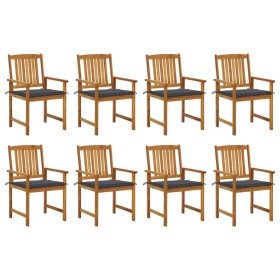 Garden chairs with cushions 8 pcs solid acacia wood by , Garden chairs - Ref: Foro24-3078166, Price: 551,99 €, Discount: %