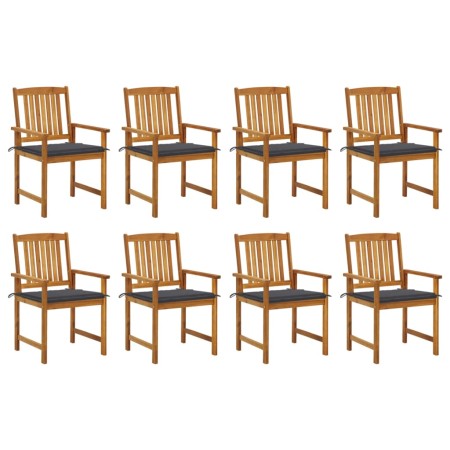 Garden chairs with cushions 8 pcs solid acacia wood by , Garden chairs - Ref: Foro24-3078166, Price: 530,27 €, Discount: %