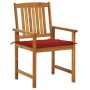 Garden chairs and cushions 8 pcs solid acacia wood by , Garden chairs - Ref: Foro24-3078172, Price: 572,68 €, Discount: %