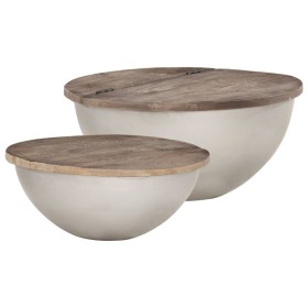 Coffee table set 2 pcs bowl shape solid wood mango by , Coffee table - Ref: Foro24-286561, Price: 245,91 €, Discount: %