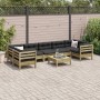 8-piece garden sofa set with impregnated pine wood cushions by , Garden sets - Ref: Foro24-3299341, Price: 733,89 €, Discount: %