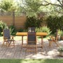 Garden dining set 5 pieces solid acacia wood and textilene by , Garden sets - Ref: Foro24-3279268, Price: 491,99 €, Discount: %