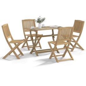 Garden dining set 5 pieces solid acacia wood by , Garden sets - Ref: Foro24-3295007, Price: 267,58 €, Discount: %