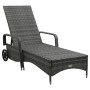 Graue Liege aus synthetischem Rattan mit Rollen von , Liegen - Ref: Foro24-48197, Preis: 182,03 €, Rabatt: %