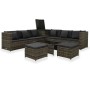 8-teiliges Gartensofa-Set und graue synthetische Rattankissen von , Gartensets - Ref: Foro24-313136, Preis: 689,31 €, Rabatt: %