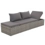 Tumbona de jardín con cojines y almohadas ratán sintético gris de , Tumbonas - Ref: Foro24-317110, Precio: 220,93 €, Descuent...