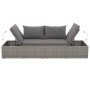 Tumbona de jardín con cojines y almohadas ratán sintético gris de , Tumbonas - Ref: Foro24-317110, Precio: 220,93 €, Descuent...