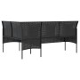 L-förmiges Sofa mit schwarzen synthetischen Rattankissen von , Outdoor-Sofas - Ref: Foro24-318587, Preis: 198,55 €, Rabatt: %