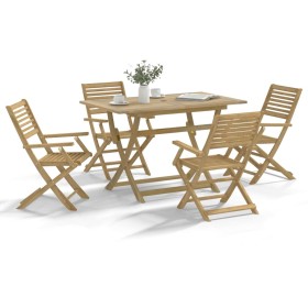 Garden dining set 5 pieces solid acacia wood by , Garden sets - Ref: Foro24-3294999, Price: 278,89 €, Discount: %