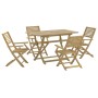 Garden dining set 5 pieces solid acacia wood by , Garden sets - Ref: Foro24-3294999, Price: 277,53 €, Discount: %