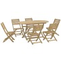 Garten-Essgruppe 7-teilig aus massivem Akazienholz von , Gartensets - Ref: Foro24-3295005, Preis: 436,99 €, Rabatt: %