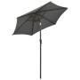 Anthracite aluminum parasol with LED lights 200x211 cm by , Umbrellas - Ref: Foro24-313559, Price: 76,16 €, Discount: %