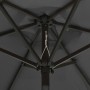 Anthracite aluminum parasol with LED lights 200x211 cm by , Umbrellas - Ref: Foro24-313559, Price: 76,16 €, Discount: %