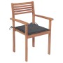 Garden chairs 4 units teak wood and anthracite gray cushions by , Garden chairs - Ref: Foro24-3062289, Price: 329,99 €, Disco...