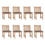 Garden chairs 8 units teak wood with cushions by , Garden chairs - Ref: Foro24-3073142, Price: 824,16 €, Discount: %