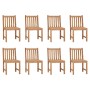 Garden chairs 8 units teak wood with cushions by , Garden chairs - Ref: Foro24-3073142, Price: 802,99 €, Discount: %