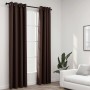 Cortinas opacas ojales look de lino 2 pzas gris topo 140x245 cm de vidaXL, Cortinas y visillos - Ref: Foro24-321202, Precio: ...