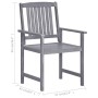 Garden chairs with cushions 8 pcs solid acacia wood in gray by , Garden chairs - Ref: Foro24-3078228, Price: 541,60 €, Discou...