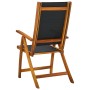 Folding garden chairs 8 pcs solid acacia wood textilene by , Garden chairs - Ref: Foro24-3120456, Price: 560,82 €, Discount: %