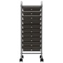 Portable storage cart with 10 black plastic drawers by vidaXL, Cargo forklifts - Ref: Foro24-320402, Price: 60,02 €, Discount: %