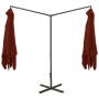 Double umbrella with terracotta steel post 600x300 cm by , Umbrellas - Ref: Foro24-312559, Price: 152,11 €, Discount: %