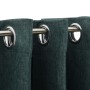 Blackout curtains with linen-look grommets, 2 pieces, green, 140x225 cm. by vidaXL, Curtains and curtains - Ref: Foro24-32118...