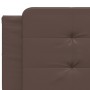 Brown synthetic leather headboard bed frame 200x200 cm by , Beds and slatted bases - Ref: Foro24-3208207, Price: 207,41 €, Di...