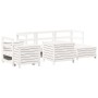 Gartensofa-Set 7-teilig aus massivem weißem Kiefernholz von , Gartensets - Ref: Foro24-3250525, Preis: 573,66 €, Rabatt: %