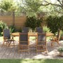 Garden dining set 7 pieces solid acacia wood and textilene by , Garden sets - Ref: Foro24-3279262, Price: 735,85 €, Discount: %