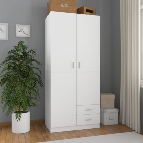 Weißer Kleiderschrank aus Holzwerkstoff, 80 x 52 x 180 cm von , Kleiderschränke - Ref: Foro24-800639, Preis: 263,80 €, Rabatt: %