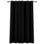 Blackout curtain with black linen look eyelets 290x245 cm by vidaXL, Curtains and curtains - Ref: Foro24-321155, Price: 40,41...