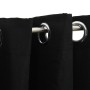 Blackout curtain with black linen look eyelets 290x245 cm by vidaXL, Curtains and curtains - Ref: Foro24-321155, Price: 40,41...